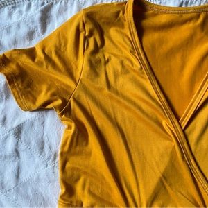 Yellow skin tight dress